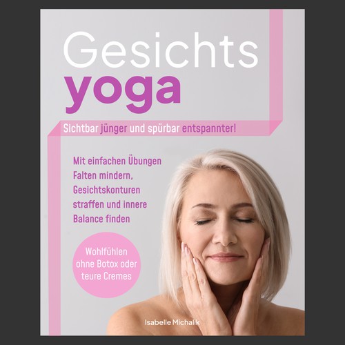 Minimalist book cover about yoga exercises for women