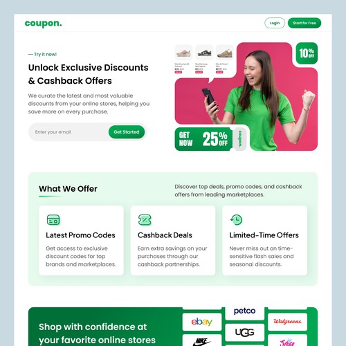 Landing Page for Shopping Reward Hunter