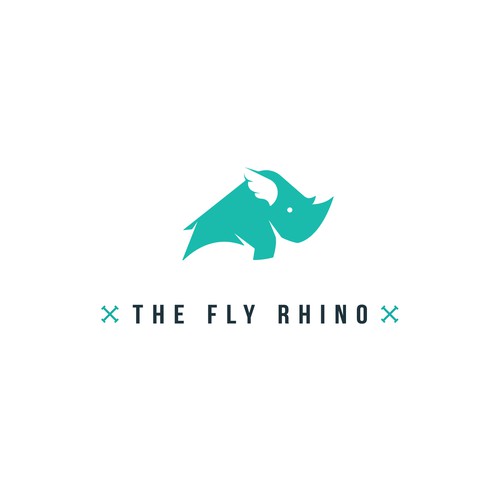 simple logo for the fly rhyno