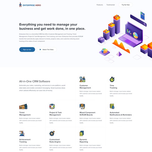 CRM Landing Page