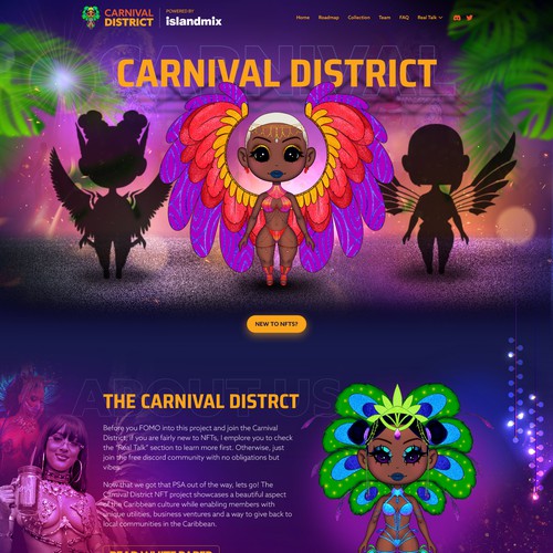 Carnival District NFT Website Design