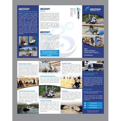 99nonprofits: Design a striking general brochure for BORP Adaptive Sports