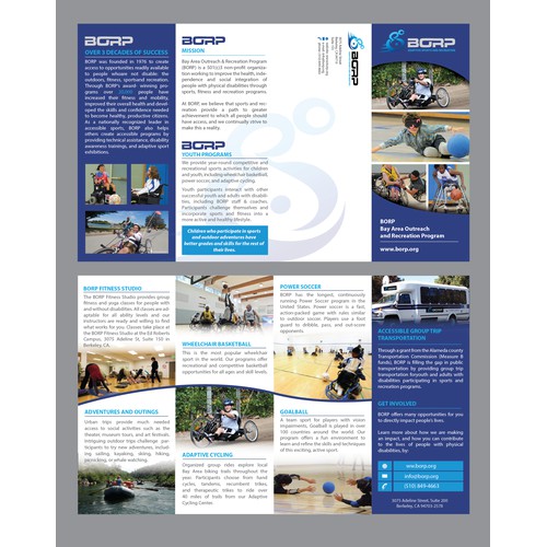 99nonprofits: Design a striking general brochure for BORP Adaptive Sports