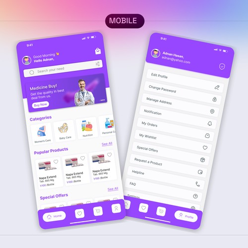 Redesign 'MedicalMart' Mobile App UI