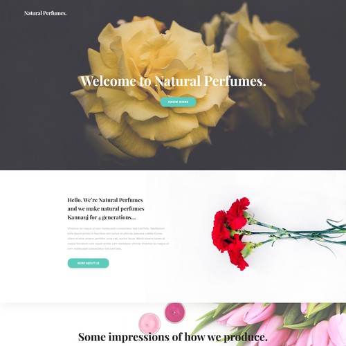 Website Design for Natural Perfumes