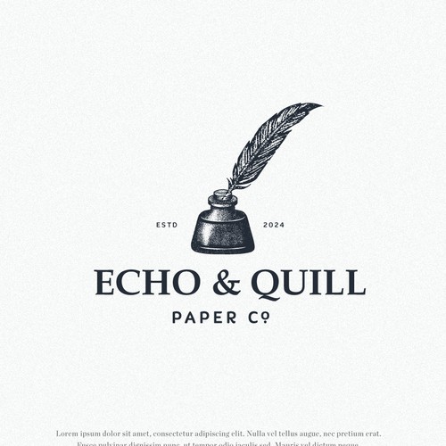 Logo for Echo and Quill Paper Co.
