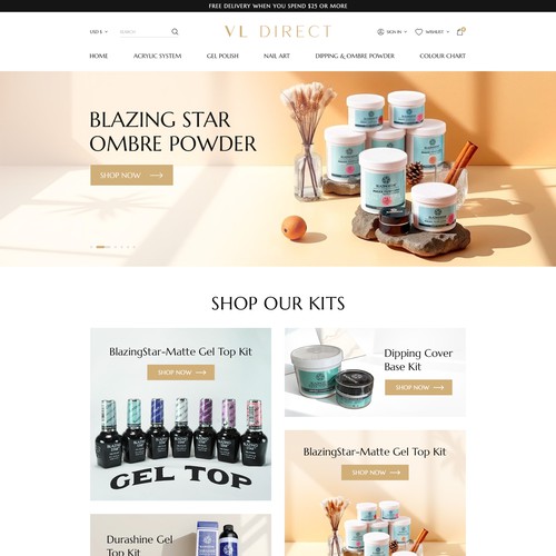 VL DIRECT COSMETICS WEB DESIGN