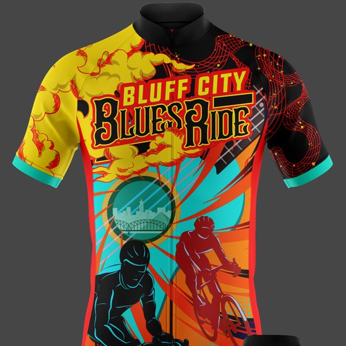 bike jersey for bluff city blues ride