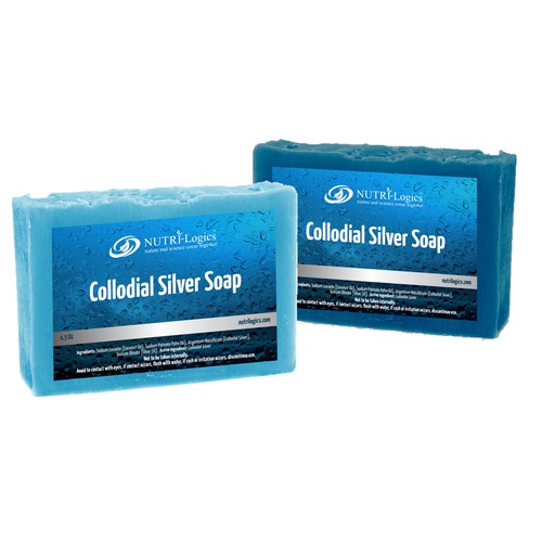 soap label with background as specified in the brief