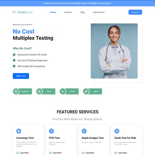 A Consept for Heathcare website