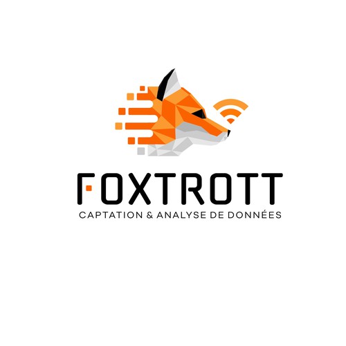 Polygonal  fox logo for FOXTROTT