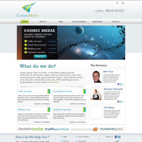 New 'Media Group' home page