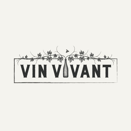 Vintage-inspired logo for boutique French wine importers.