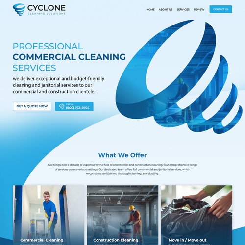 Web design for our cleaning services company