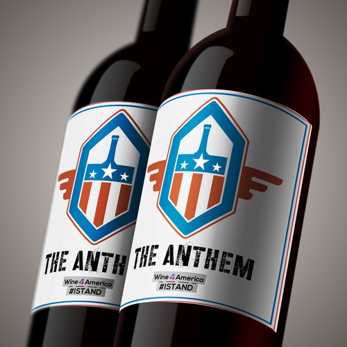 Flat Logo concept for The Anthem Beer Bottle Lable