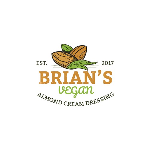 Logo concept for "Brian's Vegan Almond Cream Dressings"