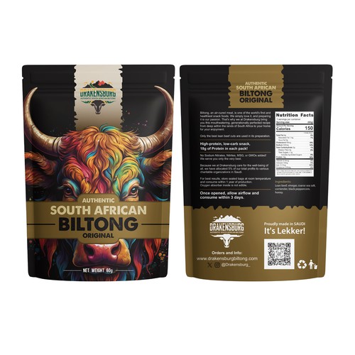 South Africa Biltong Packaging Design
