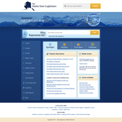 Redesign the Alaska Legislature's Website!