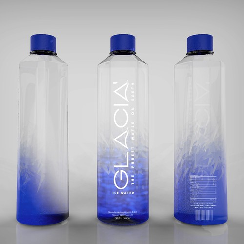 Winner label for Glacia' water 