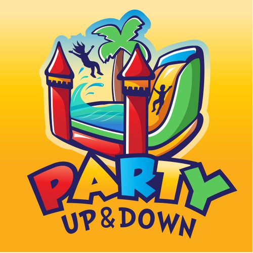 Inflatable bounce house logo