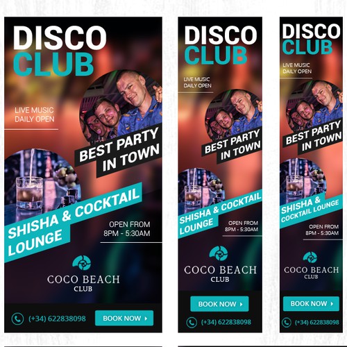 Banner ads design for DiscoClub