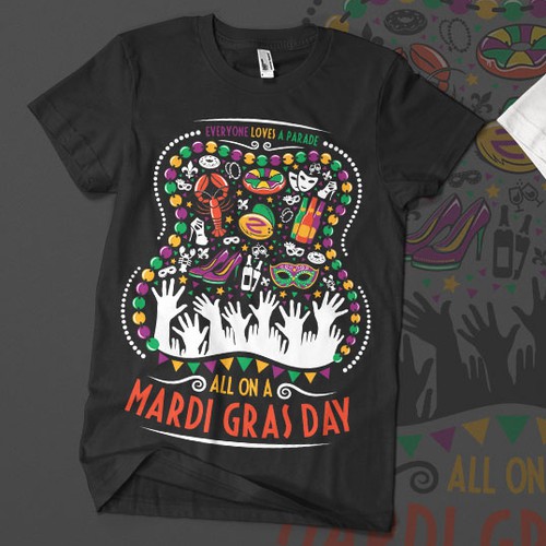 Mardi Gras Themed T-shirt Design