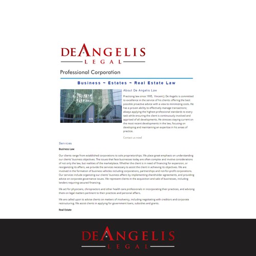 Create a logo for DeAngelis Legal