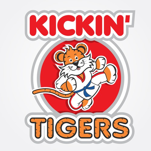 Bold logo concept for Kickin Tigers