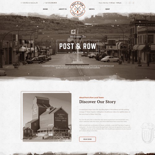 Design a website for the Post & Row Local Taphouse!