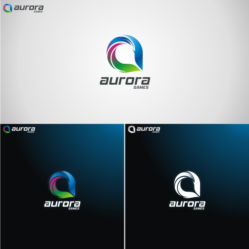 Aurora Games Logo - Hot Gaming Website Startup