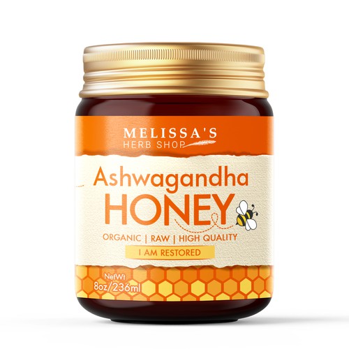 Ashwagandha Superfood Honey label