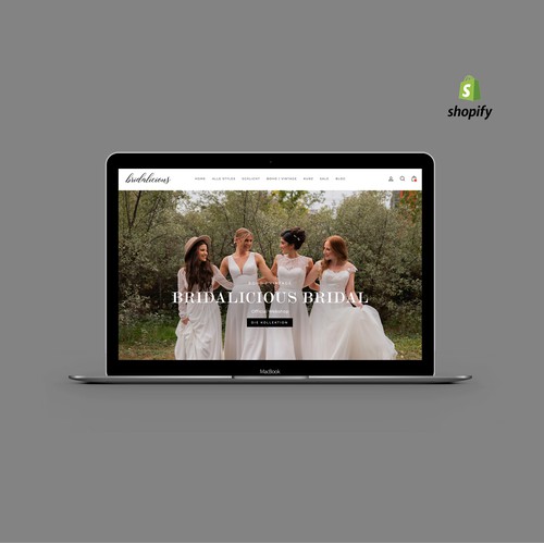 e-shop for Wedding dresses using Shopify System