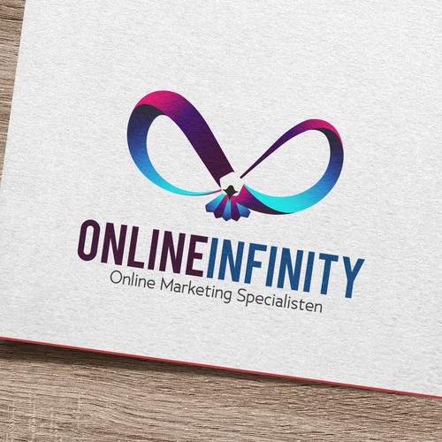 Digital marketing based on infinity symbol logo.