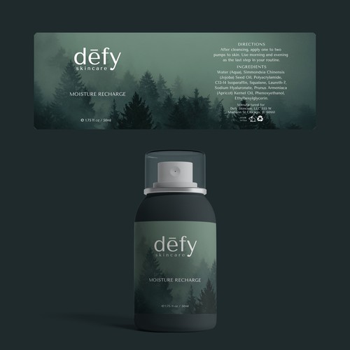 Design for a masculine label for skincare brand