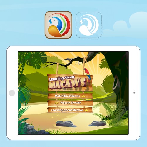 Macaws! A Simple Educational Game App About Macaws In The AmazonRainforest
