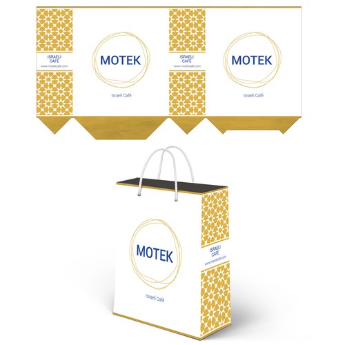 Take-out bag for Motek Cafe