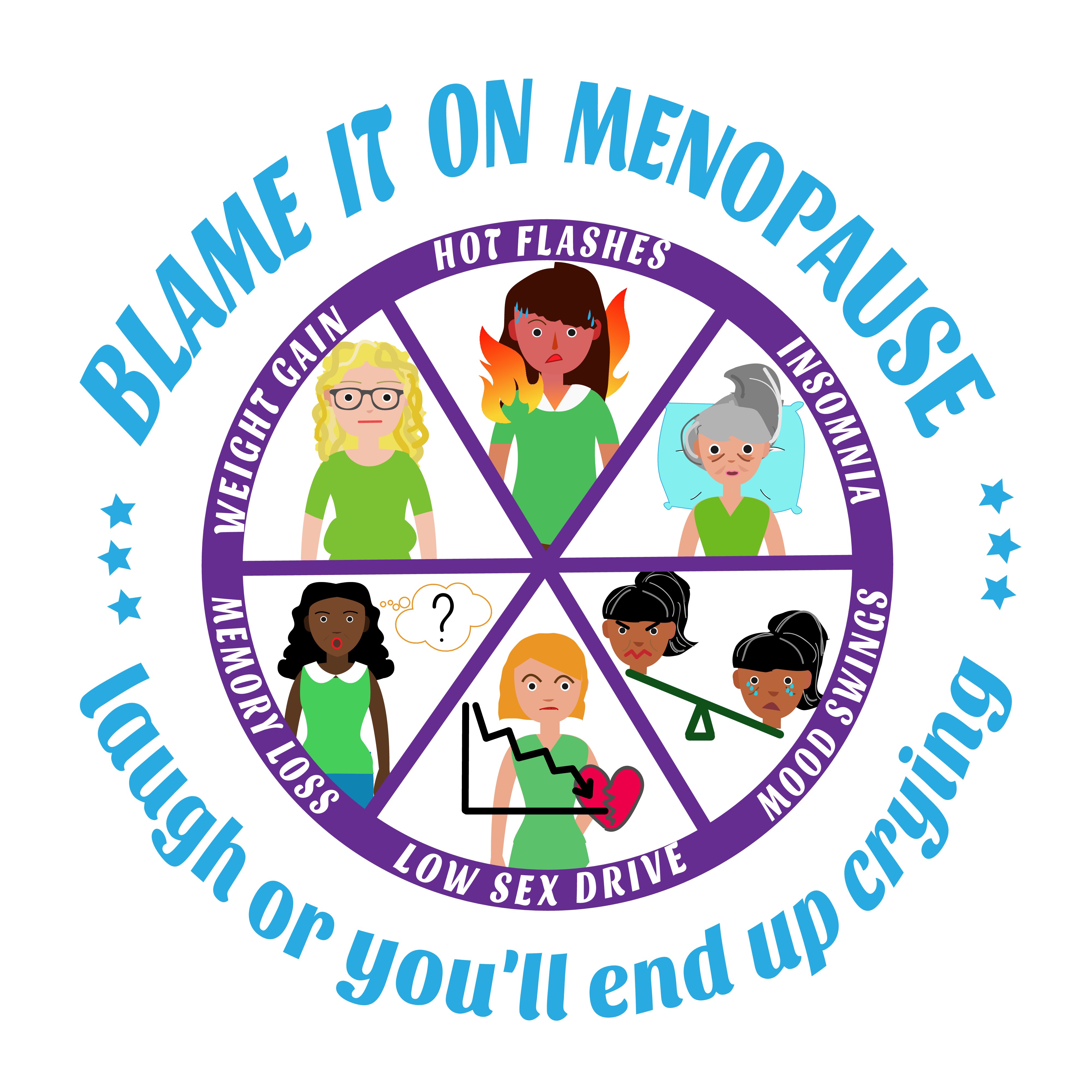 Blame it on Menopause needs a cool, funny logo