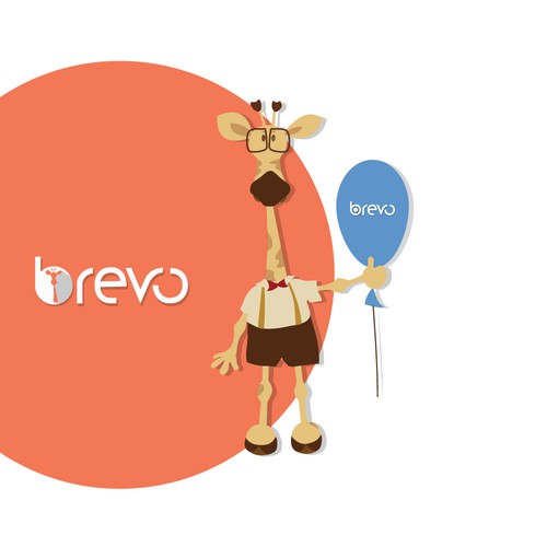 Giraffe mascot for a new social startup