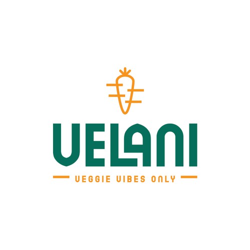 Clean geometric logo for vegan restaurant