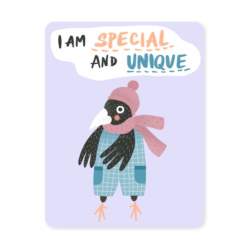 Illustration for affirmation cards