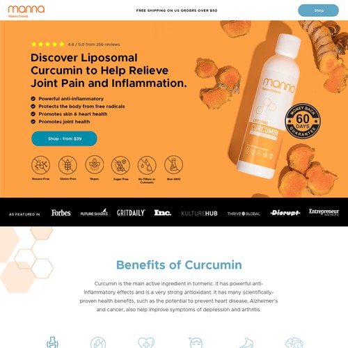 Landing Page for Curcumin