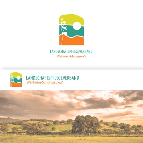 Colorful landscape logo