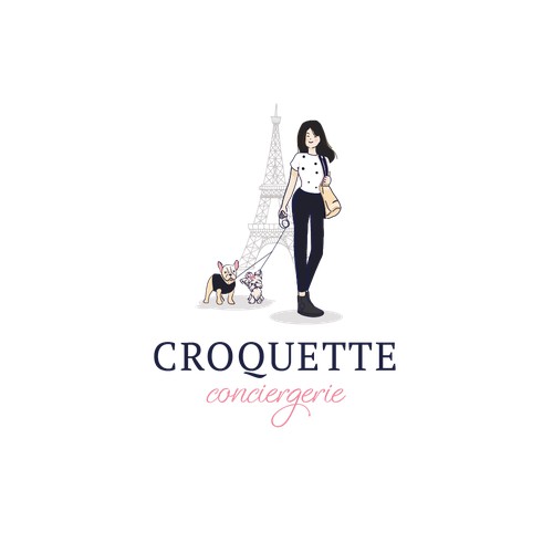 Proposition de logo attractif pour une conciergerie de chien luxe à Paris