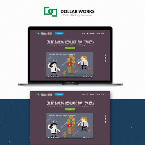 Concept for children's financial investment page
