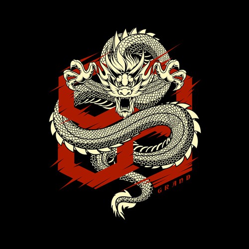 Dragon for Street wear t-shirt