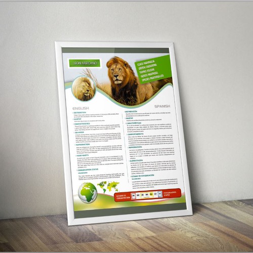 Create a beautiful, eye-catching, educational panel design for our zoo!