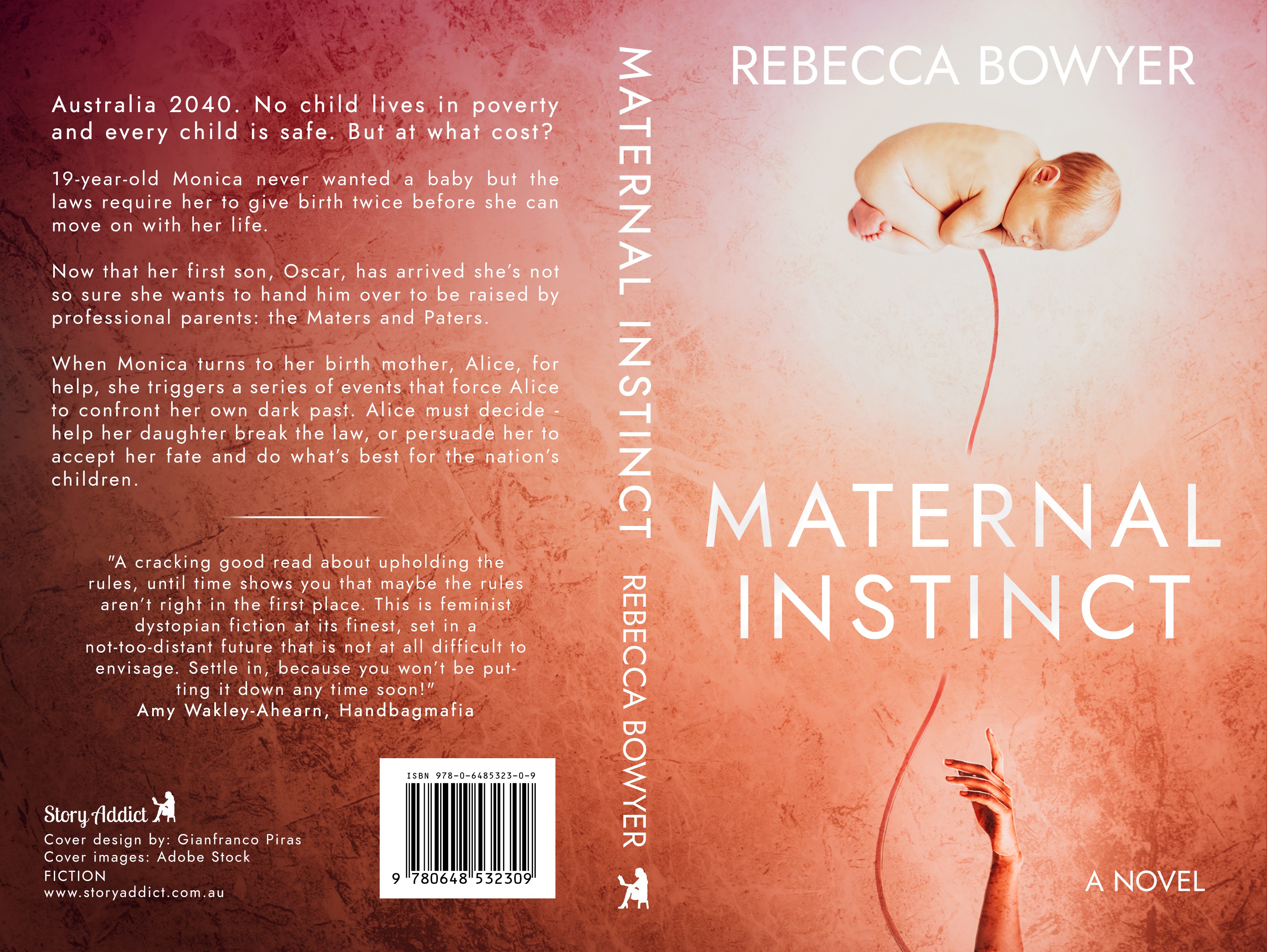 Design an intriguing book cover for a feminist dystopian fiction novel