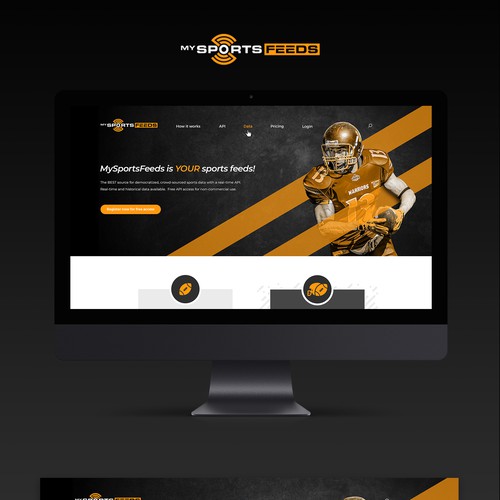 Mysportfeeds web page design contest