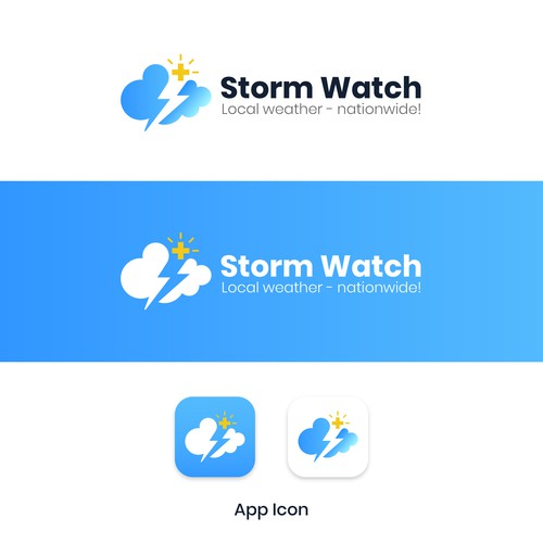 Storm Watch+ logo Design