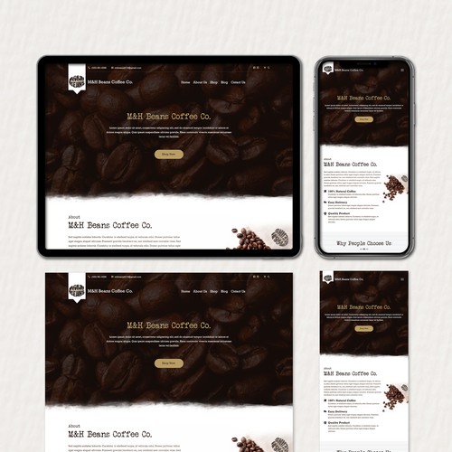 Website Design- coffee roaster brand